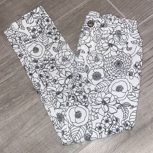 Girl’s Cherokee Holiday Denim White Floral Print Jeggings